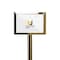 Montour Line Sign Frame Floor Standing 11 x 14 in. H Polished Brass Steel FS200-1114-H-PB - alternate 1